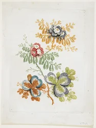 Bouquet de Fantaisie, de Nouvelle Suite De Cahiers De Fleurs Idéales, fin du XVIIIe siècle